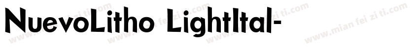 NuevoLitho LightItal字体转换